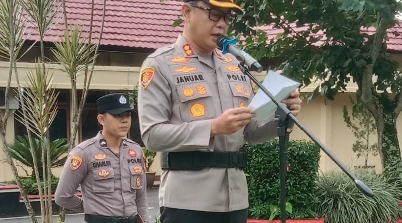 Tegas Dan Humanis, Kapolres Pagar Alam Januar Kencana Setia Persada Pimpin Upacara PTDH Personel Pelanggar Kode Etik