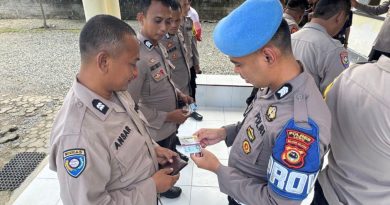 Cegah Pelanggaran, Propam Polres Luwu Lakukan Pemeriksaan Personel Secara Menyeluruh