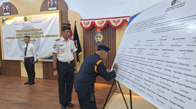 Apel Deklarasi Zero Halinar dan penguatan jajaran,lapas Kuningan tegaskan Komitmen berantas pelanggaran.