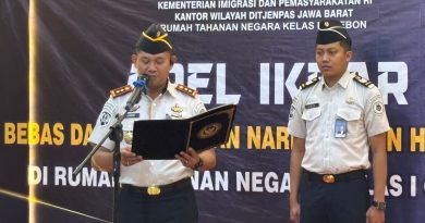 Apel pembacaan ikrar zero narkoba dan handphone, menolak segala bentuk peredaran narkoba,komunikasi ilegal di lingkungan Rutan.