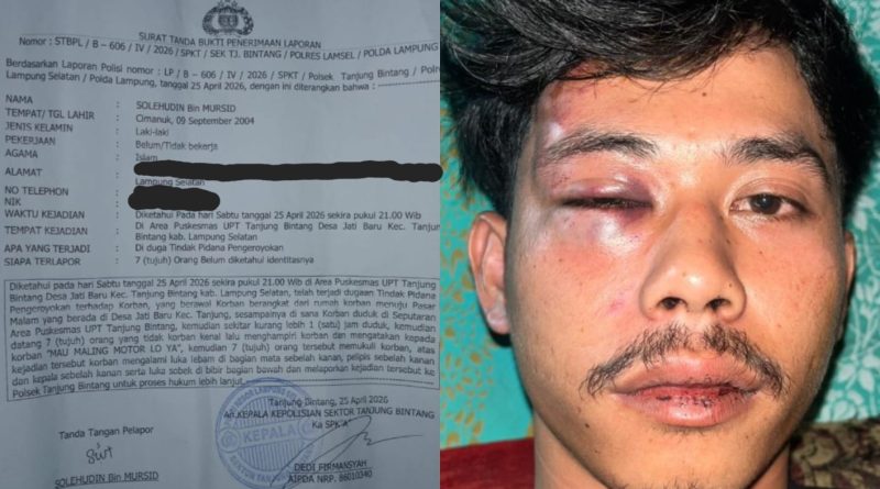 Dituduh Maling Saat Duduk di Parkiran, Pengunjung Pasar Malam Tanjung Bintang Babak Belur Dikeroyok