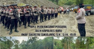 Amankan Proyek Strategis Nasional, Polres Buru Laksanakan Penertiban Dan Pengosongan Areal Peti
