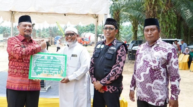 Ground Breaking Mesjid Agung, Bupati Armia Lanjutkan Pembangunan sebagai Icon Keagamaan di Aceh Tamiang