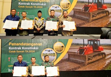 Wujudkan Swasembada, Pangdam Pattimura Teken Kontrak Cetak Sawah 1.454 Hektar
