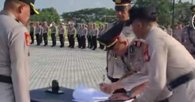 Kapolres Pangandaran Menggelar Acara Serah Terima Jabatan ( Sertijab )