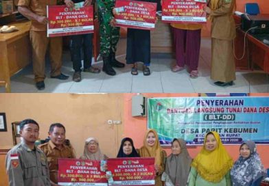 Kegiatan Pmdes Desa Parit Kebumen Salurkan BLT DD. Tahap I Bulan Januari Febuari dan Maret Tahun Anggaran 2026.