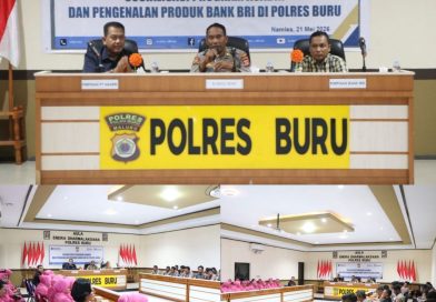 Polres Buru Gelar Sosialisasi Program ASABRI Dan Pengenalan Produk Bank BRI