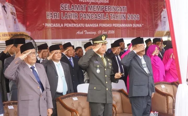 Dandim 0117/Aceh Tamiang Ikuti Upacara Hari Lahir Pancasila 2026