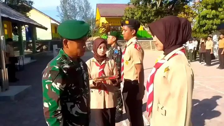 Kodim 0117/Aceh Tamiang Buka Persami KKRI, Di SMA Negeri 2 Kejuruan Muda
