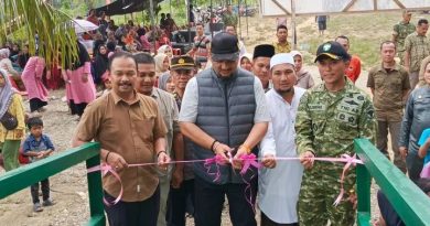 Jembatan Perintis Garuda Diresmikan Dandim 0117/Aceh Tamiang