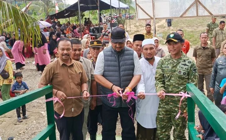 Jembatan Perintis Garuda Diresmikan Dandim 0117/Aceh Tamiang