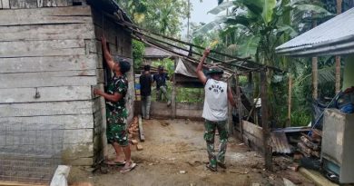 Sebanyak 4 Rumah Tidak Layak Huni (RTLH) Mulai Dibongkar Satgas TMMD Reguler Ke-128