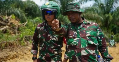 Dansatgas TMMD Reguler Ke- 128 Kodim 0117/Aceh Tamiang Tinjau Pengerjaan Sasaran Fisik
