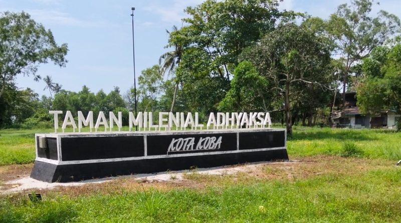 Pembangunan Taman Milenial ADHYAKSA KOBA, Diduga Dikerjakan Asal-Asalan