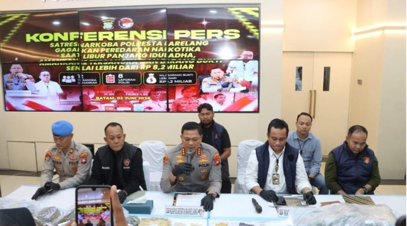 Polresta Barelang Ungkap Sejumlah Kasus Narkotika Selama Libur Iduladha 2026