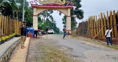 Sambut Lomba Desa Helau, Pemdes Baru Ranji Gencarkan Gotong Royong Revitalisasi Tugu Perbatasan