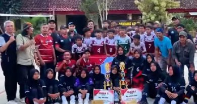 O2SN SD Tingkat Kabupaten Pangandaran Kejuaraan Bola voli Antar Kecamatan Berakhir Penghargaan di SerahkanDisdikpora