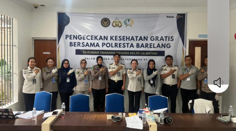 Polresta Barelang dan Rutan Batam Gelar Pemeriksaan Kesehatan Gratis untuk Warga Binaan Sambut HUT Bhayangkara ke-80