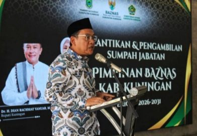 Sumpah Jabatan Lima Pimpinan Badan Amil Zakat Nasional (BAZNAS) kabupaten Kuningan Periode 2026-2031.