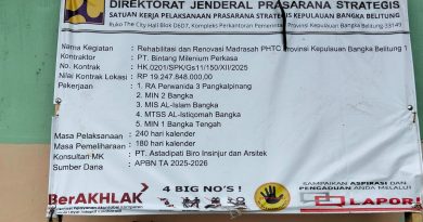 Rehabilitasi dan Renovasi Madrasah PHTC di Babel Diduga Tak Mengacu Spesifikasi Teknis