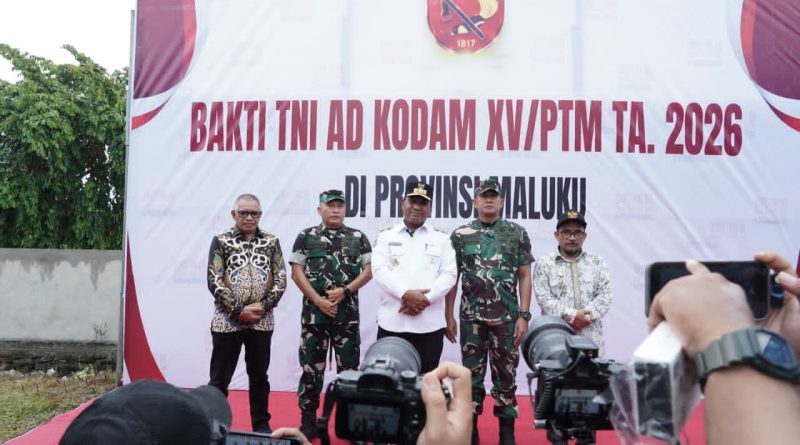 Sinergi Membangun Negeri, Wakil Gubernur Maluku Resmi Buka Karya Bakti TNI AD Kodam XV/Pattimura 2026 di Kabupaten Buru