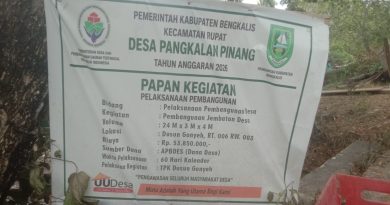 PemDes Desa Pangkalan Pinang melaksanakan Kegiatan Pembangunan Jembatan Kayu Jalan ibrahim sumber Dana DD TA 2026.