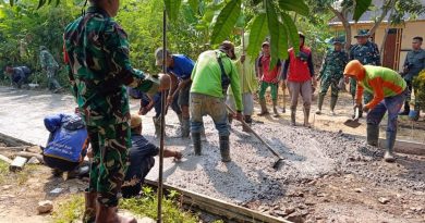 Kerja Keras Satgas dan Warga Berbuah Hasil, Pembangunan Jalan Rabat Beton TMMD ke-129 Capai Separuh Target