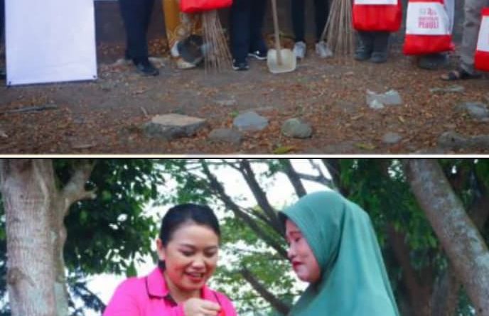 Sentuhan Kepedulian di HKGB ke-74, Bhayangkari Luwu Bagikan Sembako kepada Petugas Penyapu Jalan.