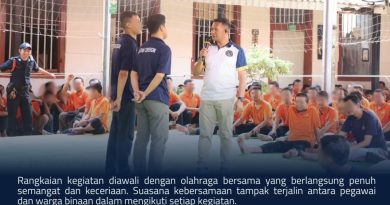 Rumah tahanan negara kelas l Cirebon jawabarat menggelar kegiatan Sabtu ceria bersama pegawai dan warga binaan.