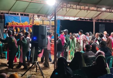 SEMARAK HUT RI KE-81: PAGUYUBAN SENI PUTRA BUDAYA NGOROGUNUNG GELAR TAYUB MERIAH, DIWASAI KEHADIRAN POLSEK, KORAMIL & LINMAS