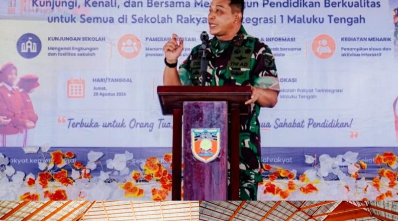 Dorong Siswa Menjadi Generasi Emas, Pangdam XV/Pattimura Hadiri Open House SR Terintegrasi 1 Maluku Tengah