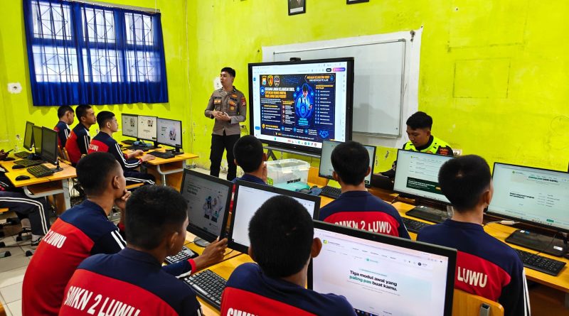 Polres Luwu Edukasi Siswa SMKN 2 Luwu tentang Pemanfaatan Artificial Intelligence dan Keamanan Siber