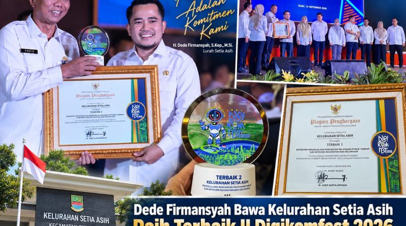 Dede Firmansyah Bawa Kelurahan Setia Asih Raih Terbaik II Digikomfest 2026   