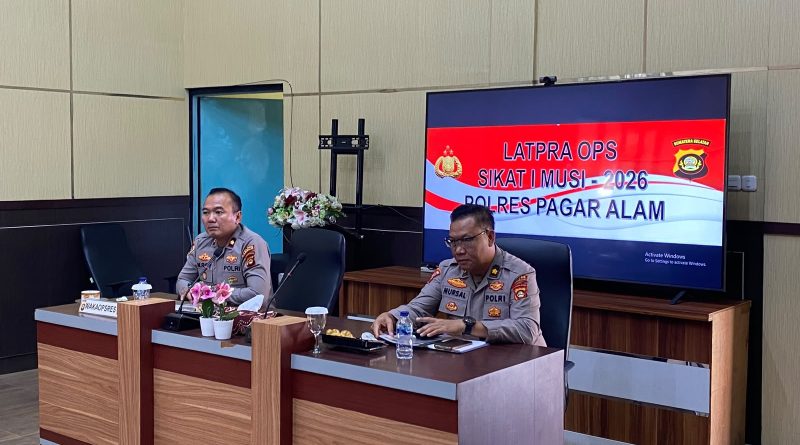 Polres Pagar Alam Ikuti Latpraops Sikat I Musi 2026 Secara Daring