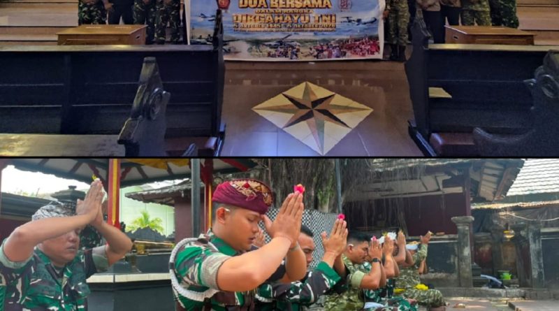 Memperkuat Spiritual dan Kebersamaan, Prajurit Kodam XV/Pattimura Doa Bersama Jelang HUT ke-81 TNI