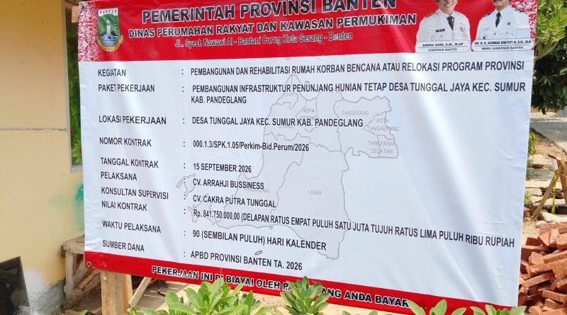Rehabilitasi Rumah Korban Bencana dan Program Relokasi di Sumur Disorot, Pondasi Diduga Tak Sesuai Ketentuan