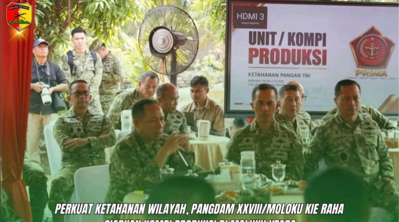 Perkuat Ketahanan Wilayah, Pangdam XXVIII/Moloku Kieraha Siapkan Kompi Produksi di Maluku Utara