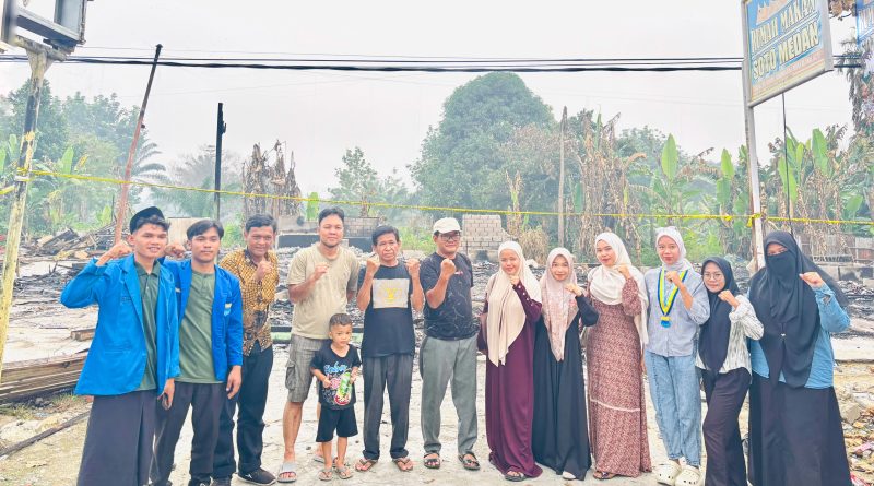 KOPRI PMII Rohil Bersama Kader Komisariat IAI Rokan Salurkan Donasi untuk Korban Kebakaran di Bagan Batu