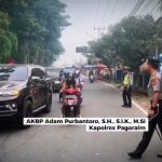 Kapolres Pagar Alam AKBP Adam Purbantoro Turun Langsung Pimpin Strong Point Pagi, PJU Juga Hadir Layani Masyarakat