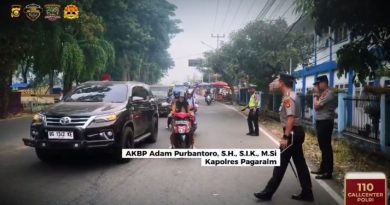 Kapolres Pagar Alam AKBP Adam Purbantoro Turun Langsung Pimpin Strong Point Pagi, PJU Juga Hadir Layani Masyarakat